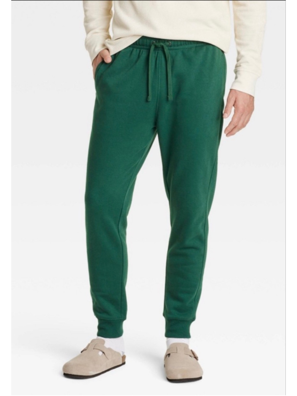 Men's Every Wear Fleece Jogger Pants Goodfellow & Co Green Medium M NWT